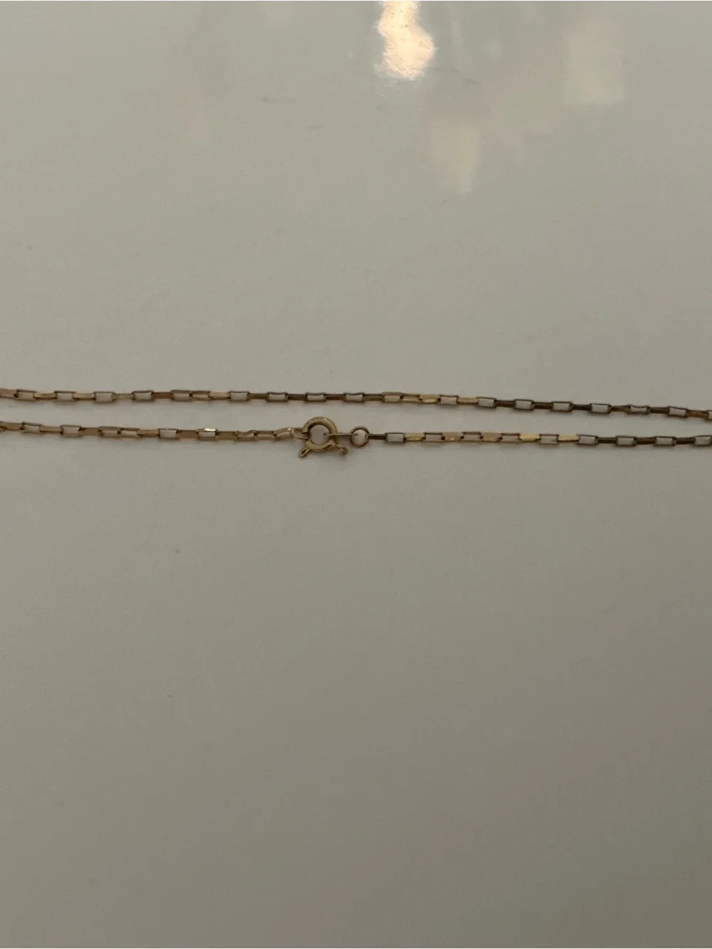 18k gold chain paperclip bracelet anklet Made in Italy  1.242 g